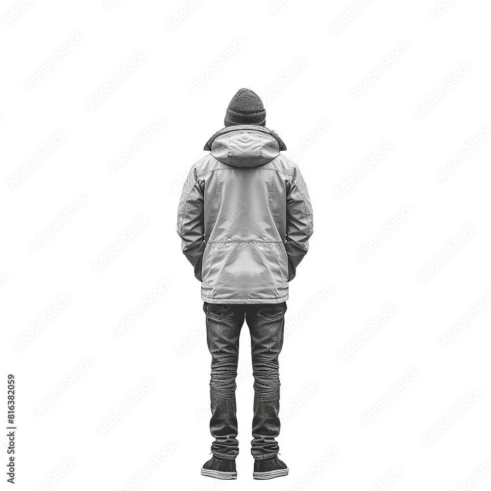a man in a jacket and hat standing in a white room, transparent background png a man in a jacket and hat standing in a white room, transparent background png