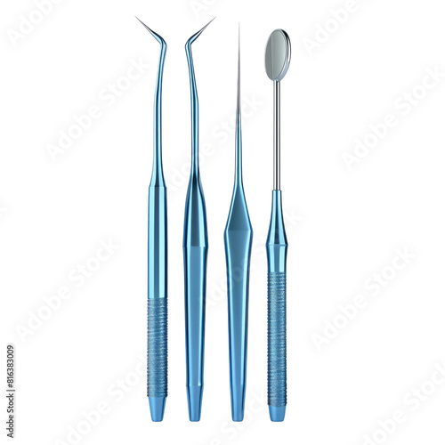 Dental cord packers isolated on transparent background.