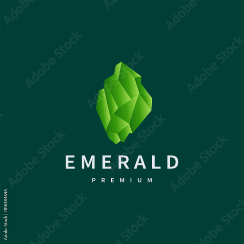 emerald gem vector logo design illustration 4