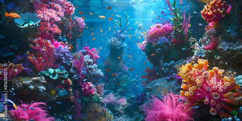 Vibrant Undersea Realm  Biodiversity in Coral Gardens  Marine Discovery  Exploring the Ocean   s Hidden Wonders 