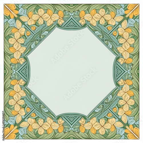 frame with flowers