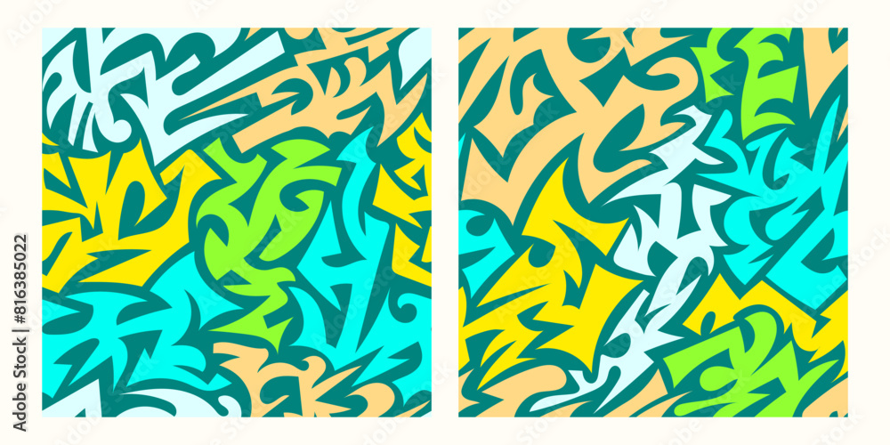 Fototapeta premium collection of soft liquid abstract vector background patterns