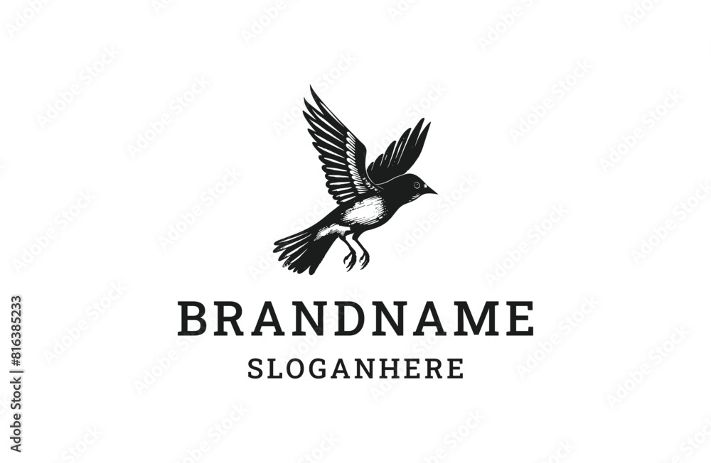 Fototapeta premium Bird logo template vector illustration design