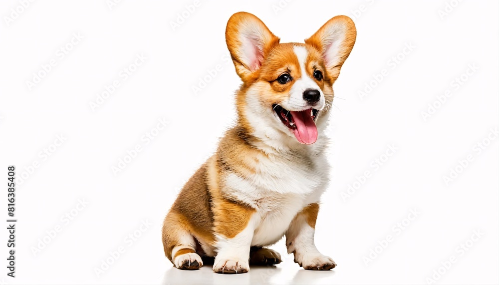Dog looking on a white background Dog looking on a white background