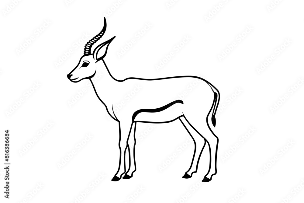 gazelle vector silhouette illustration gazelle vector silhouette illustration