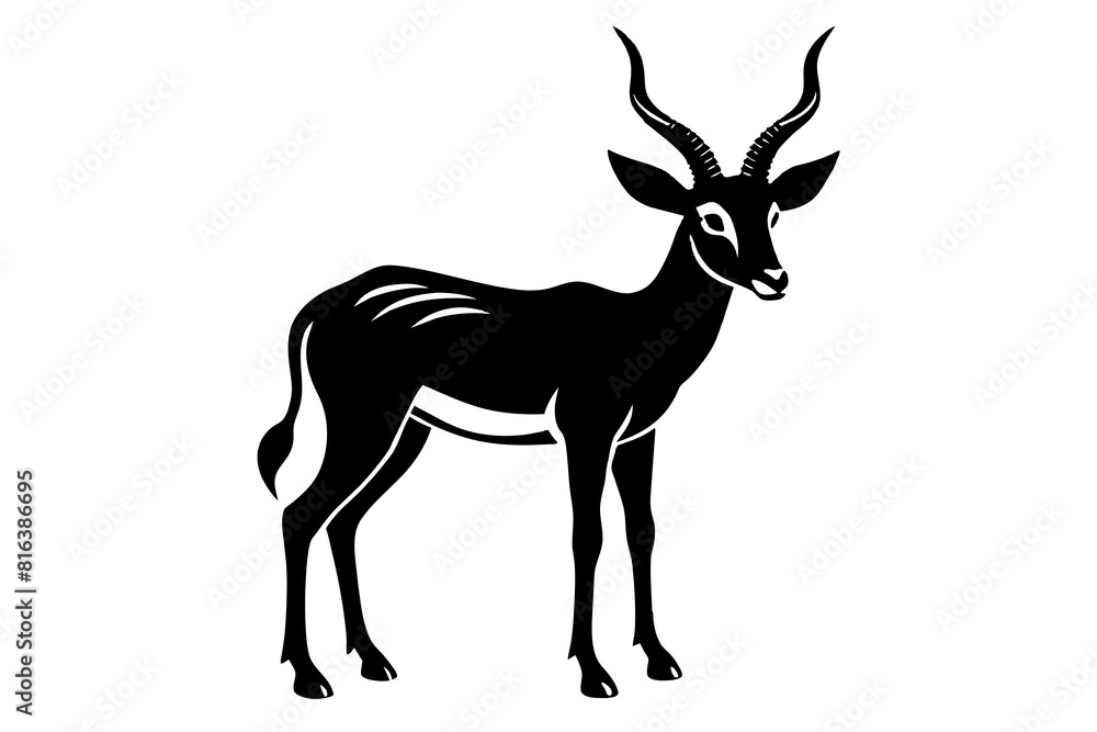 gazelle vector silhouette illustration gazelle vector silhouette illustration