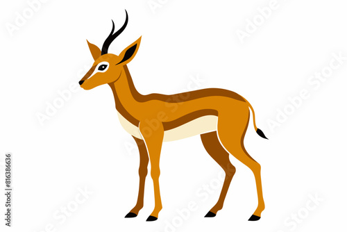  gazelle vector silhouette illustration