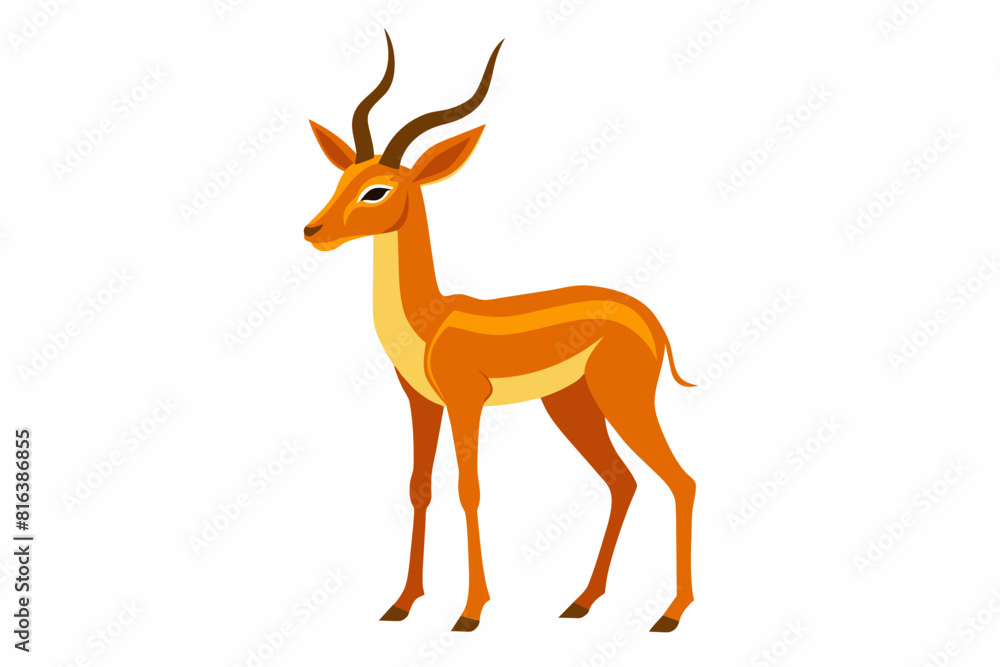 gazelle vector silhouette illustration gazelle vector silhouette illustration