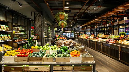 An interior view of the Marks and Spencer Food Store in the New Town Plaza shopping center, HONG KONG, CHINA