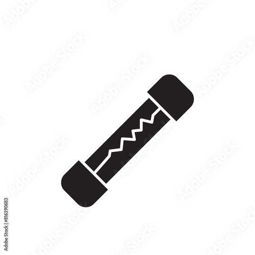 Electrical fuse icon. vector simple black trendy style illustration on white background..eps