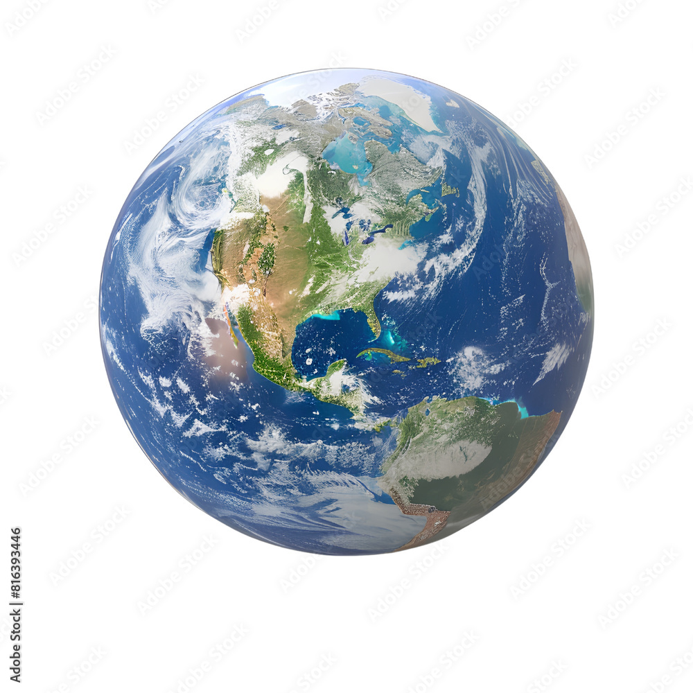 Obraz premium earth globe on white background