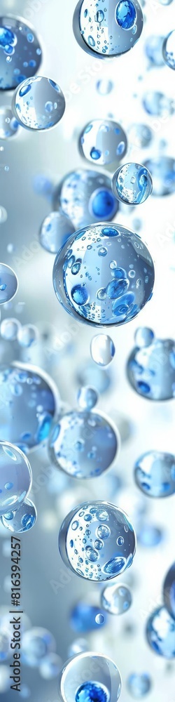 An abstract geometric background with blue 3d spheres and simple white background. An abstract geometric background with blue 3d spheres and simple white background.