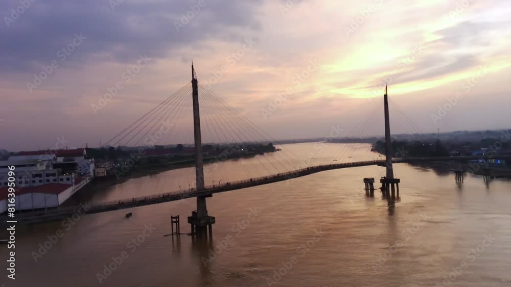 sunset over the river sunset over the river