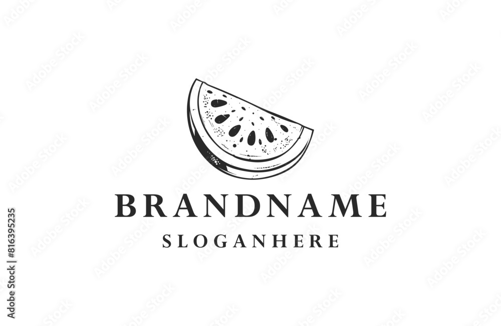 Watermelon logo design template vector illustration Watermelon logo design template vector illustration