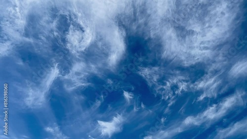 初夏の青空と白い雲　タイムラプス