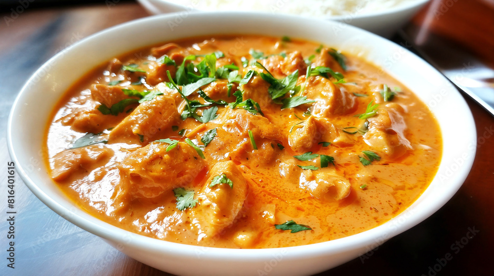 Popular meals in India.
Butter Chicken - A chicken dish cooked in a creamy tomato sauce, particularly popular in North India. Popular meals in India.
Butter Chicken - A chicken dish cooked in a creamy tomato sauce, particularly popular in North India.