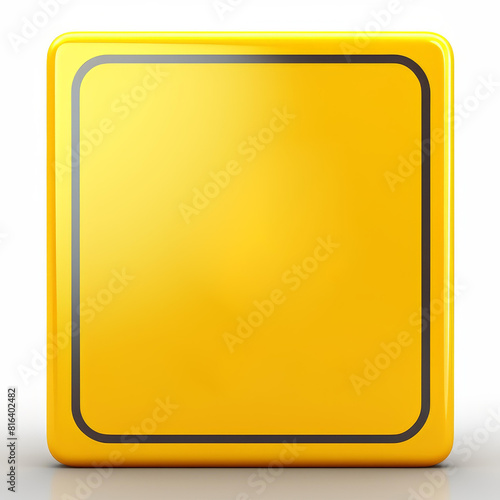 Bright yellow Safety First vector icon, isolated design, Ai Generated