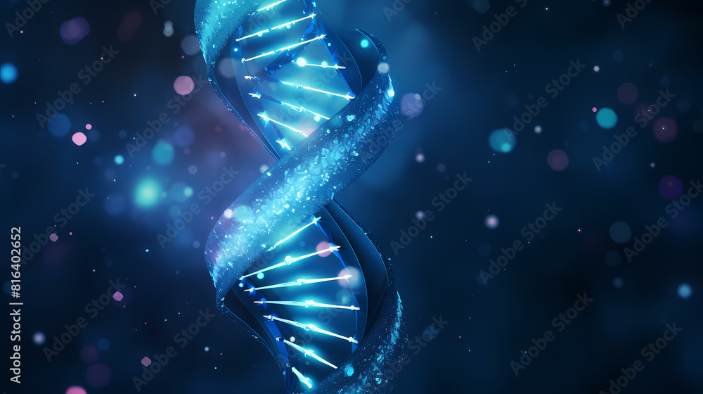 Obraz premium 3D rendering of double helix DNA structure