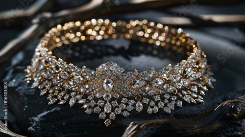 High end jewelry adorned with gold and diamonds