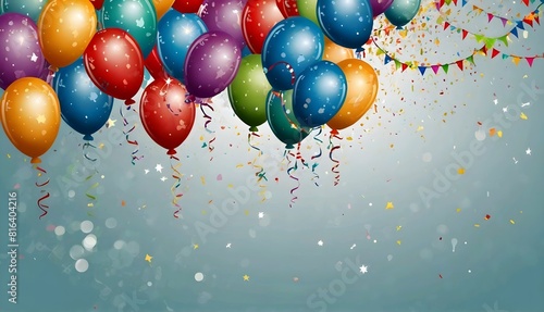 Wallpaper Mural Abstract Holiday Background with Balloons. Can be used for advertisment, promotion and birthday card or invitation. Vector Illustration Torontodigital.ca