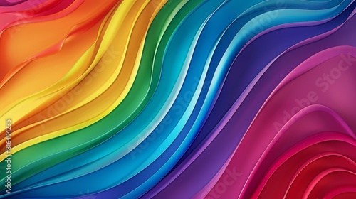 Design a vibrant Pride background with intertwined rainbow hands symbolizing unity. Clean  powerful imagery  Ai Generated