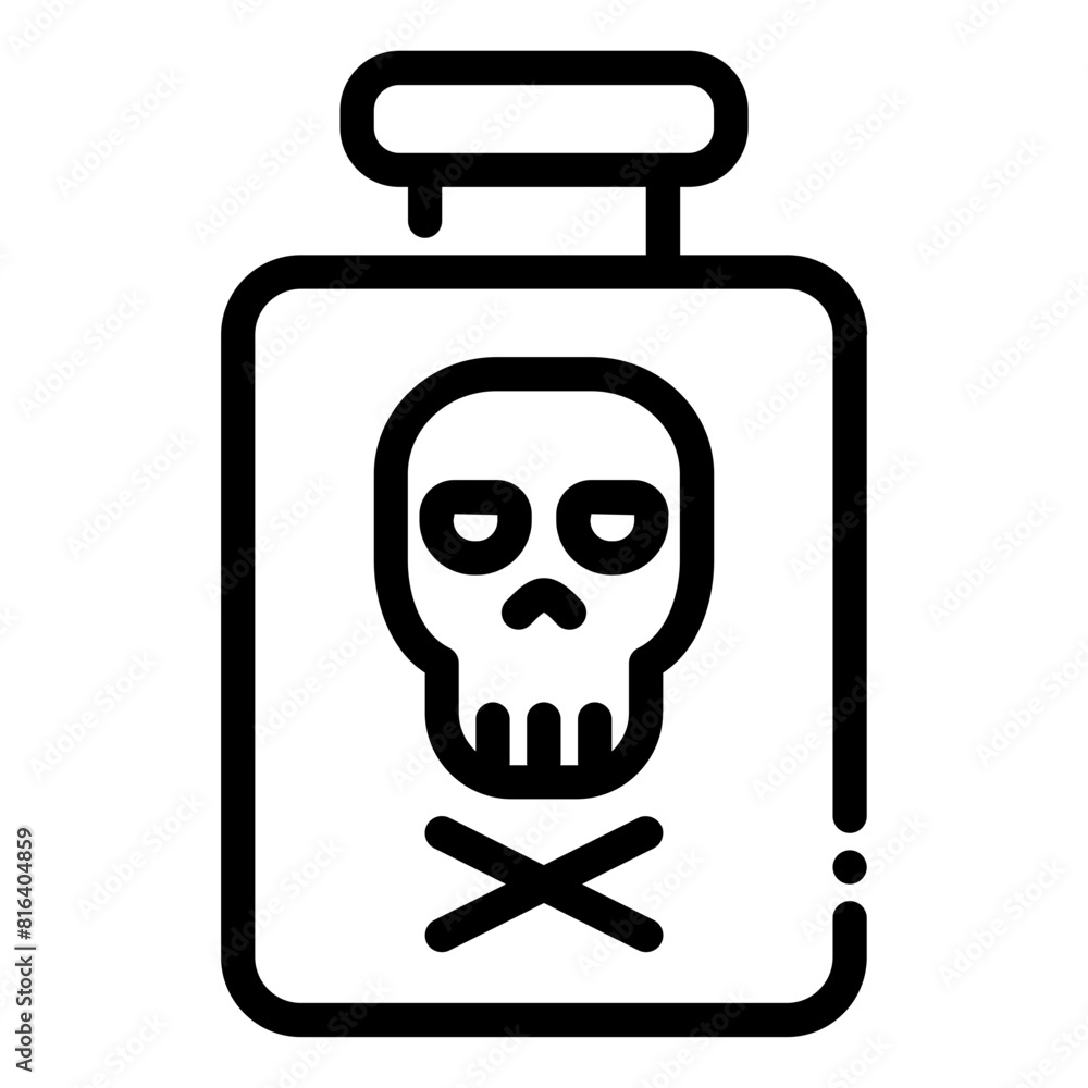 Poison Icon in Line Style Poison Icon in Line Style