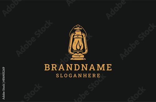 Lantern logo design template vector illustration