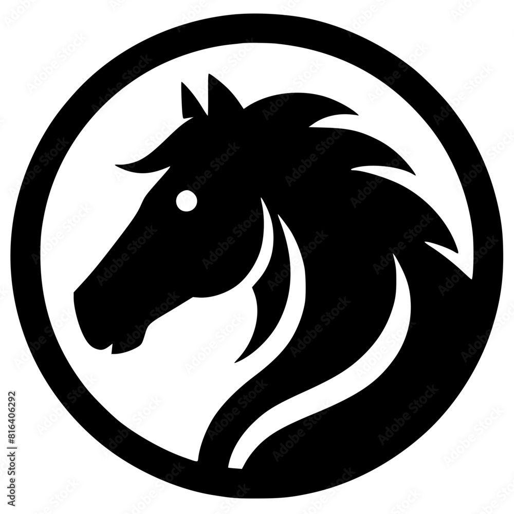 Fototapeta premium Horse head silhouette