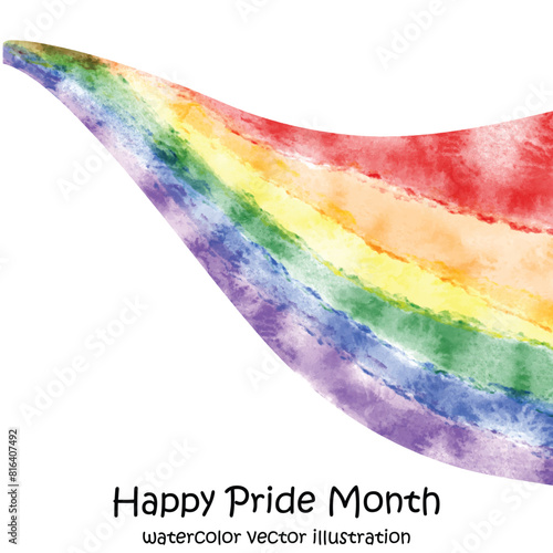 watercolor pride month elements, lgbt watercolor. Pride month