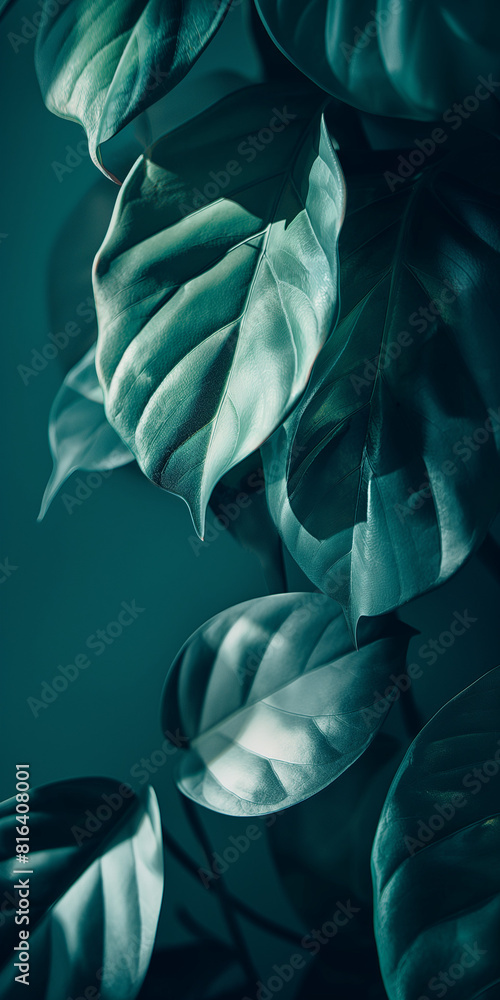 Artistic Monstera Green Leaf Texture with Soft Background, minimalism Artistic Monstera Green Leaf Texture with Soft Background, minimalism
