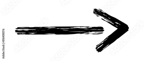 Hand drawn brush stroke arrow vector