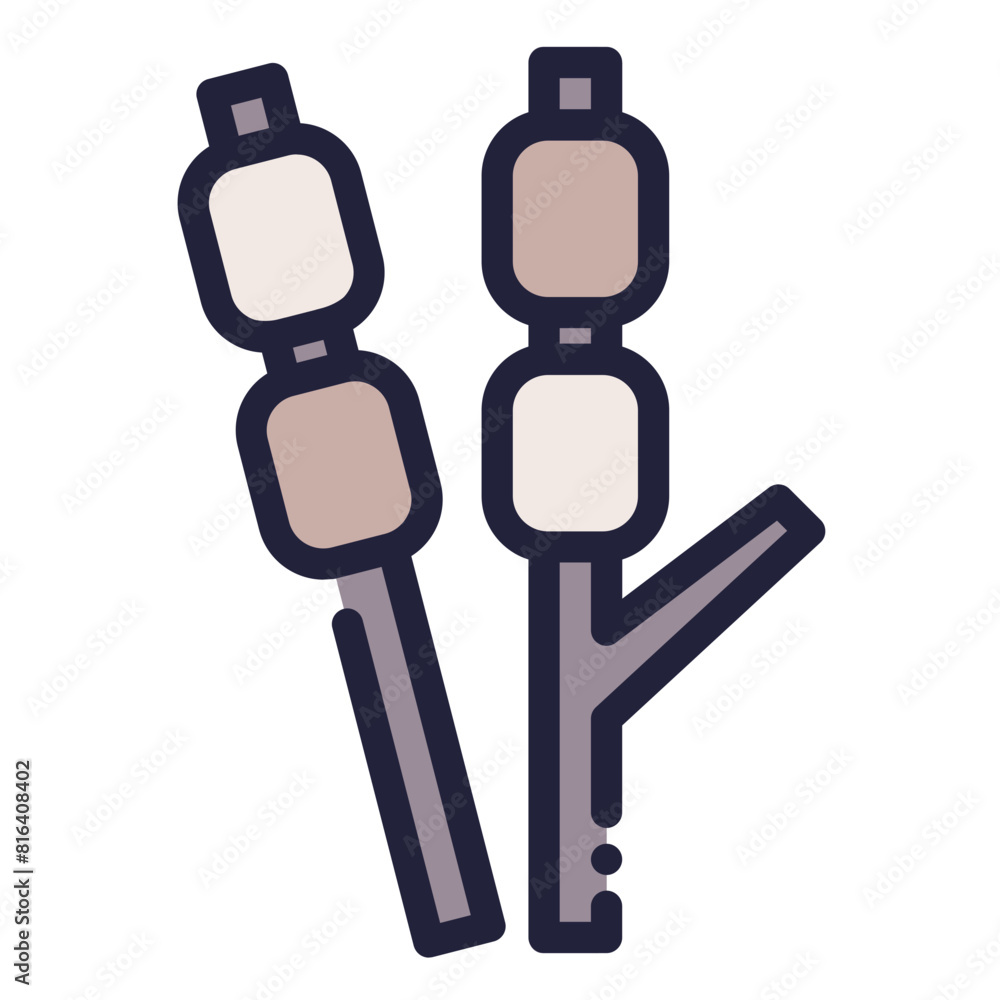 Marshmallow Icon in Dashed Filled Line Style Marshmallow Icon in Dashed Filled Line Style