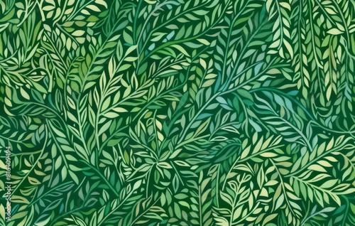 Lush Canopy  Seamless Botanical Foliage Pattern