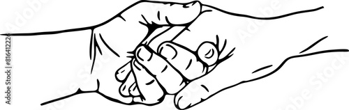 loving couple holding hands illustration