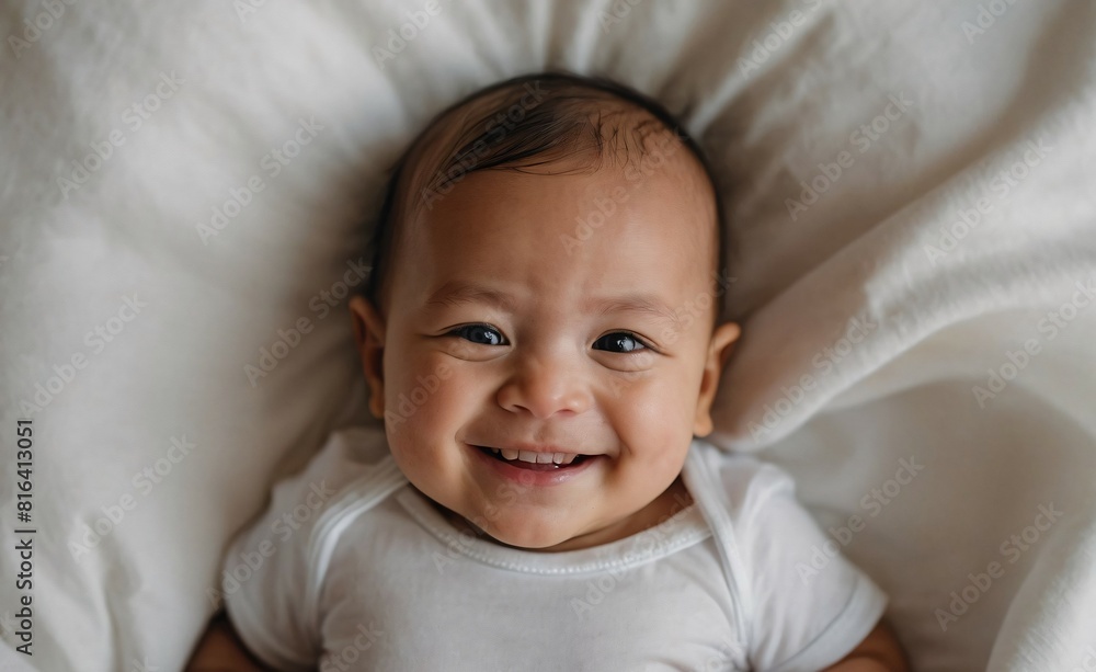 Smiling Baby Child Photo Portrait, AI Generative Smiling Baby Child Photo Portrait, AI Generative