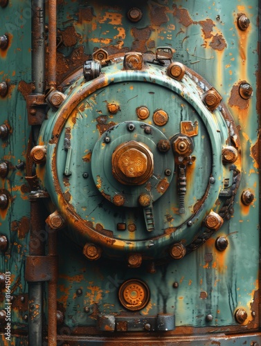 The gears of destiny begin to turn, rusty gears, running industry, heavy industry,Fate's Gears Begin to Turn. Rusted Industrial Machinery, Heavy Manufacturing and Mechanical Engineering Concepts