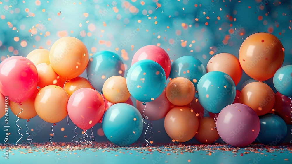 Colorful and fun party balloon background Colorful and fun party balloon background
