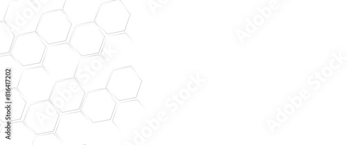 Vector abstract hexagonal background molecular structure with geometric abstract background with simple hexagon elements.