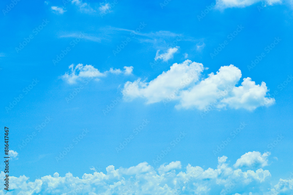 clear blue sky with white cloud, good weather in the morning have a nice day clear blue sky with white cloud, good weather in the morning have a nice day