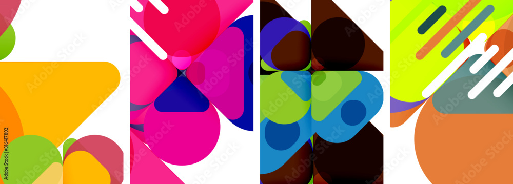 Geometric elements abstract backgrounds for wallpaper, business card, cover, poster, banner, brochure, header, website