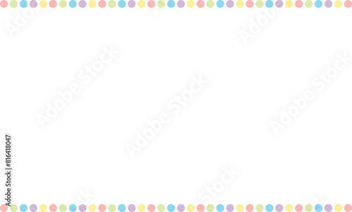 Colorful circle frame. Vector Illustration.