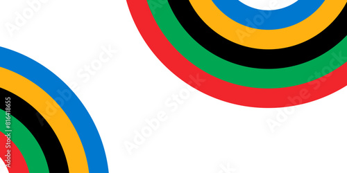 Colorful banner background, olympic games, copy space for text. Vector illustration