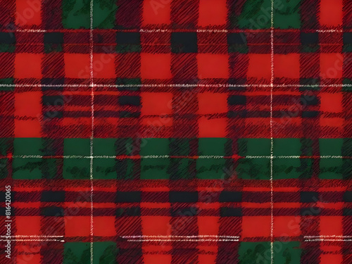 red and green fabric pattern, texture, plaid, tartan, fabric, seamless, design, textile,Ai generated 