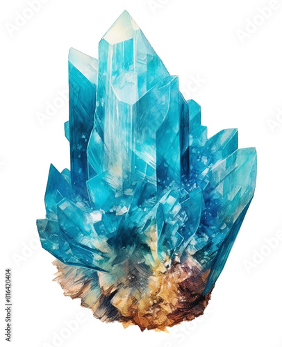 apatite crystal, Brilliant blue color Apatite, semi-precious stone photo