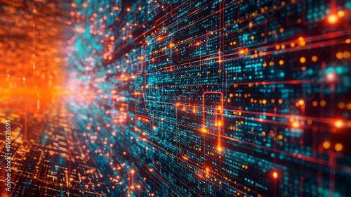 Wallpaper Mural Digital Grid Connectivity Concept: An illustration representing the concept of digital grid connectivity Torontodigital.ca