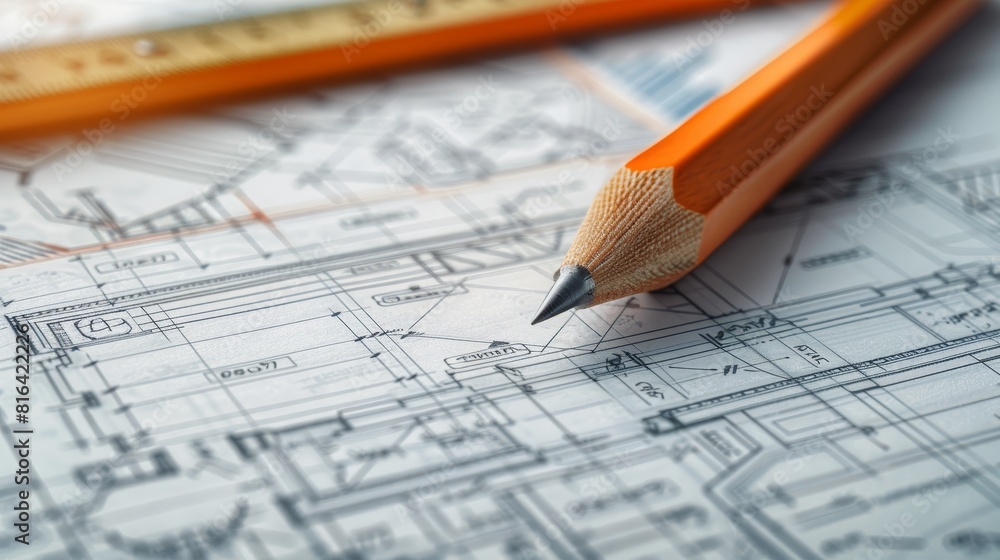 Engineering Architecture Technical Drawing: An illustration of a technical drawing used in engineering and architecture Engineering Architecture Technical Drawing: An illustration of a technical drawing used in engineering and architecture