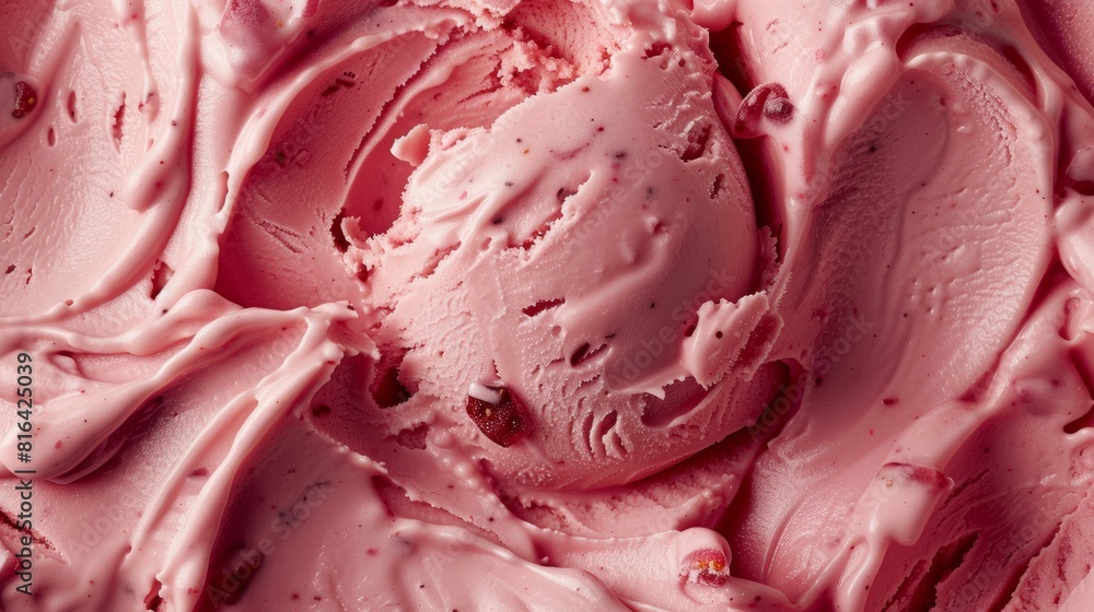 Close-up of strawberry ice cream texture Close-up of strawberry ice cream texture