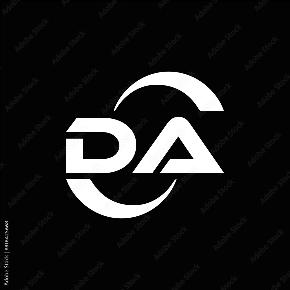 DA logo. D A design. White DA letter. DA, D A letter logo design. Initial letter DA linked circle uppercase monogram logo. D A letter logo vector design. DA logo. D A design. White DA letter. DA, D A letter logo design. Initial letter DA linked circle uppercase monogram logo. D A letter logo vector design.