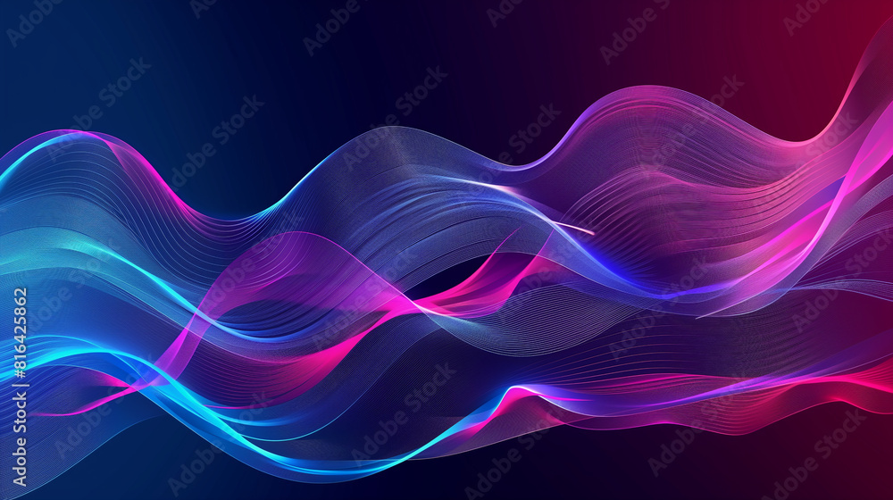 A colorful wave of light that is very abstract. The colors are bright and vibrant, and the wave appears to be moving A colorful wave of light that is very abstract. The colors are bright and vibrant, and the wave appears to be moving