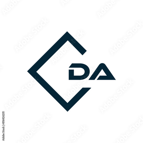 Free Download DA logo. D A design. White DA letter. DA, D A letter logo design. Initial letter DA linked circle uppercase monogram logo. D A letter logo vector design.  - GFXLoad